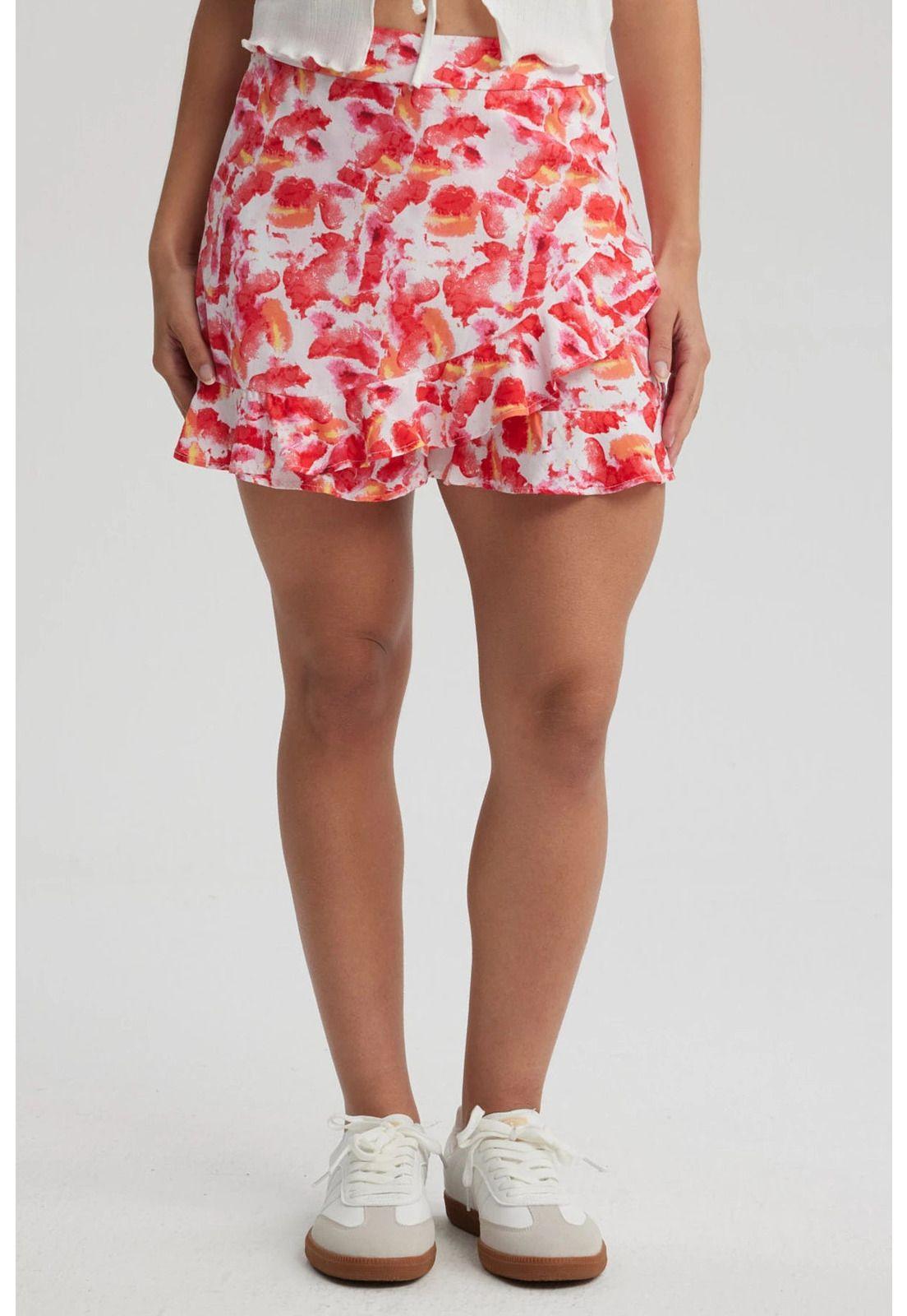 Short Mujer Print Rosado-0