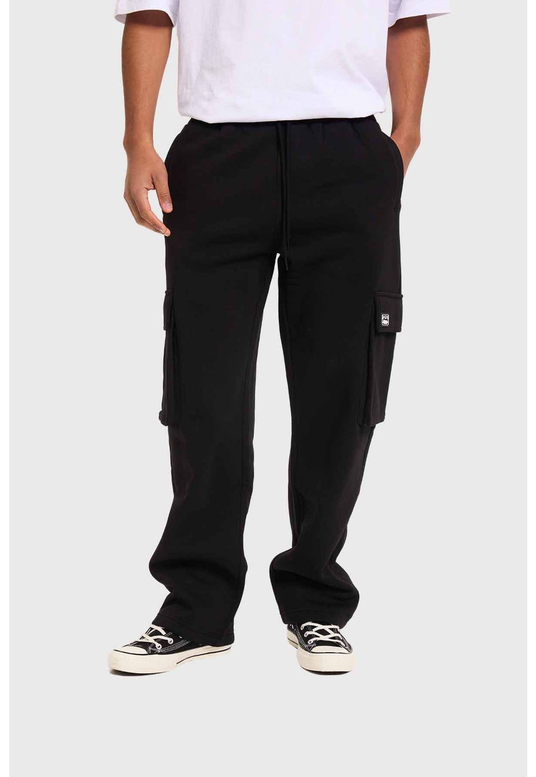 Pantalón Buzo Hombre Cargo Negro - lll-0