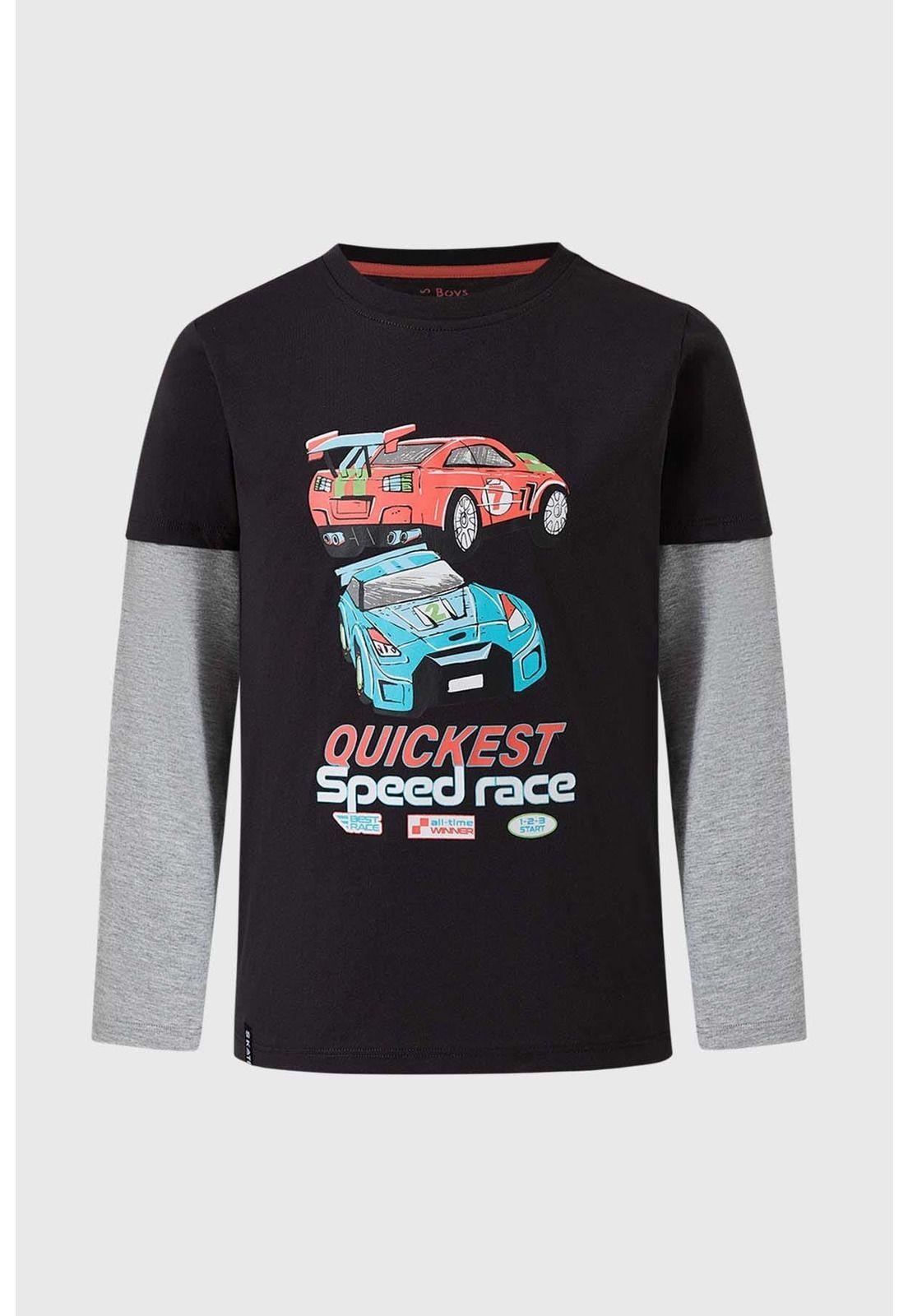 Polera Niño Doble Manga Básica Marengo-0