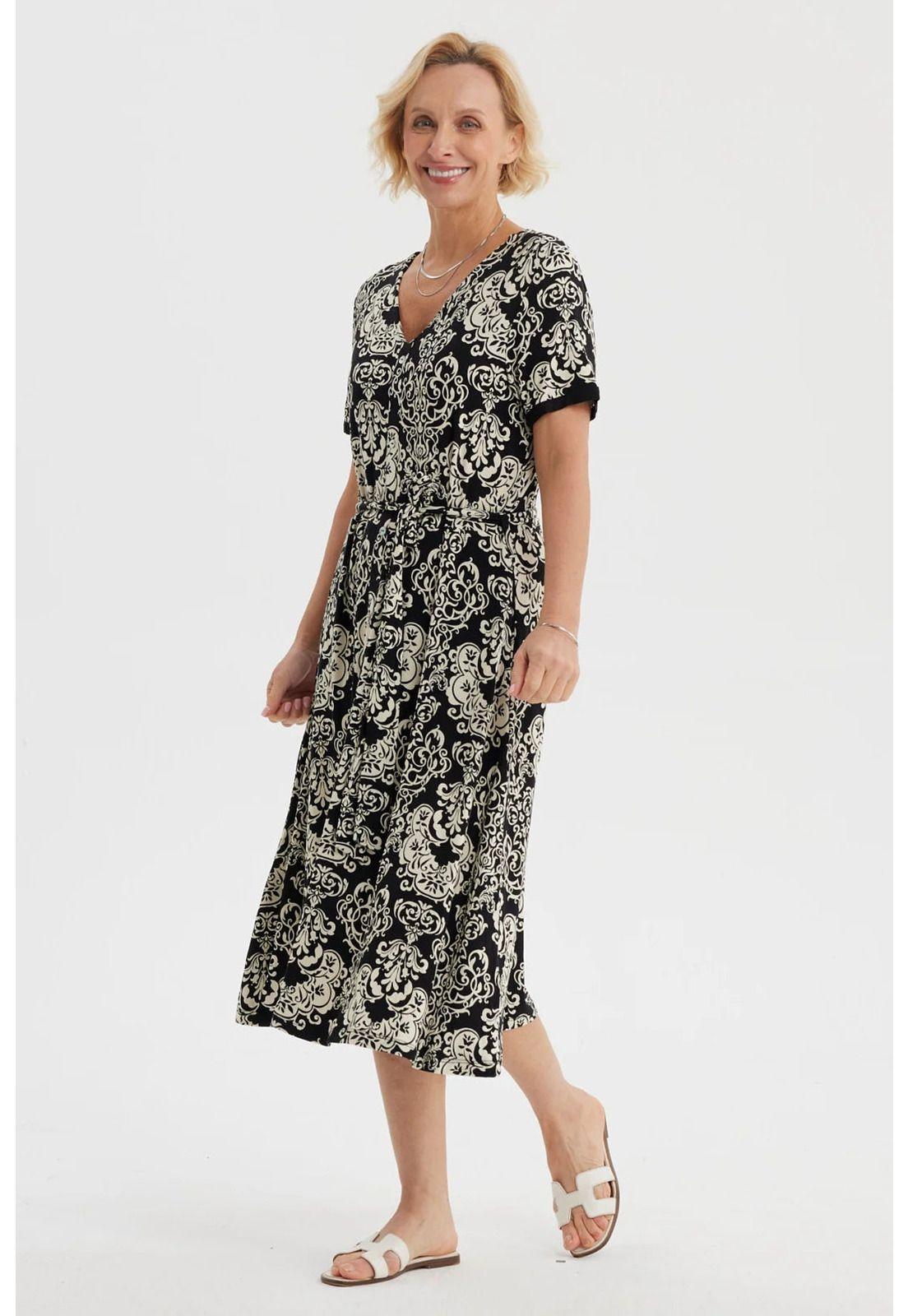 Vestido Mujer Print Negro-2