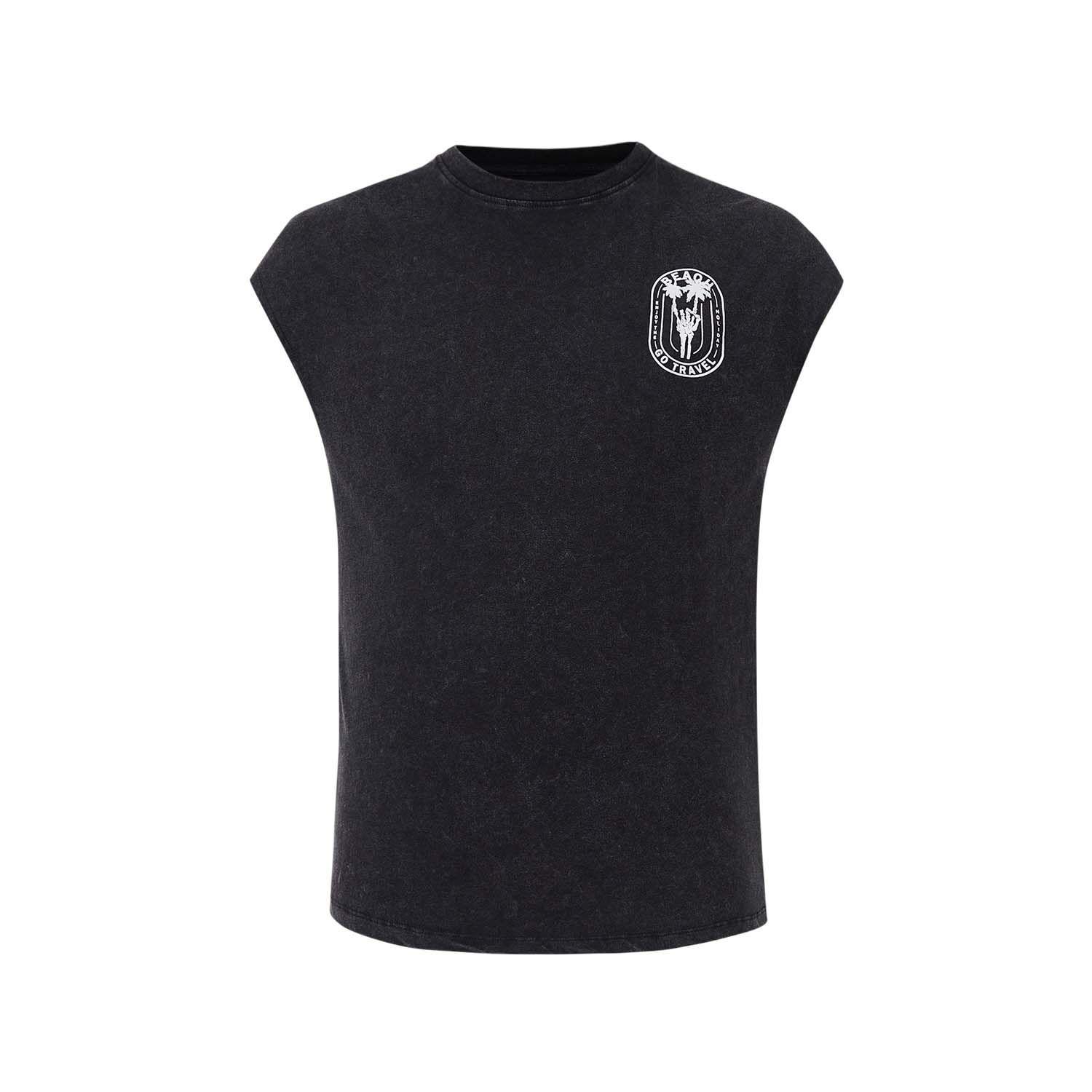 Polera Niño Lavado Militar Negro Fashion's Park-0