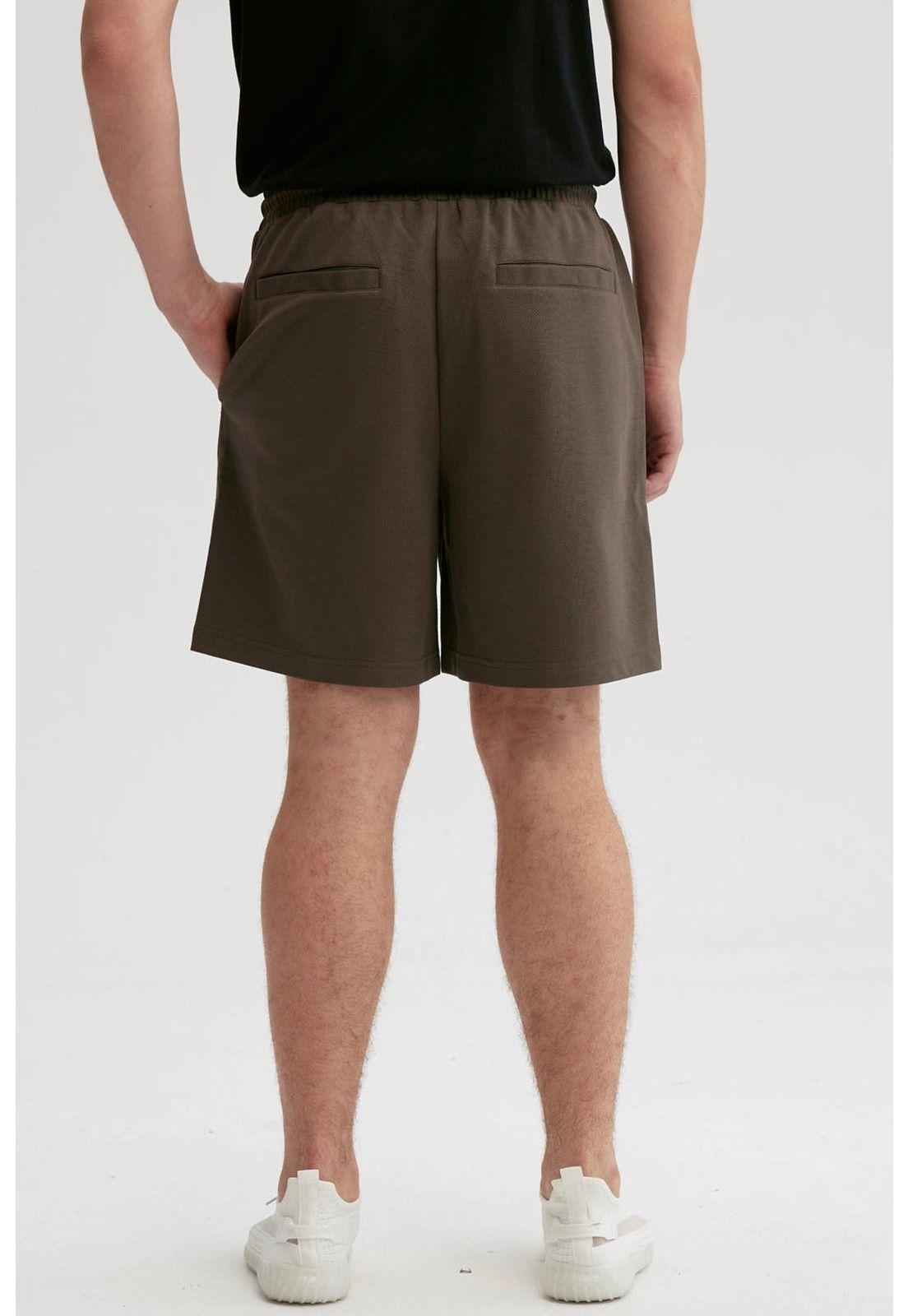 Bermuda Hombre Textura Con Bolsillo Verde-2