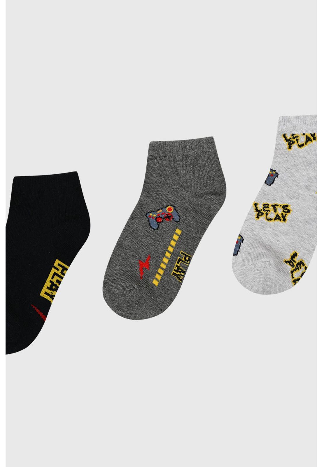 Calceta Deportiva Niño Tripack Rojo - lV-1