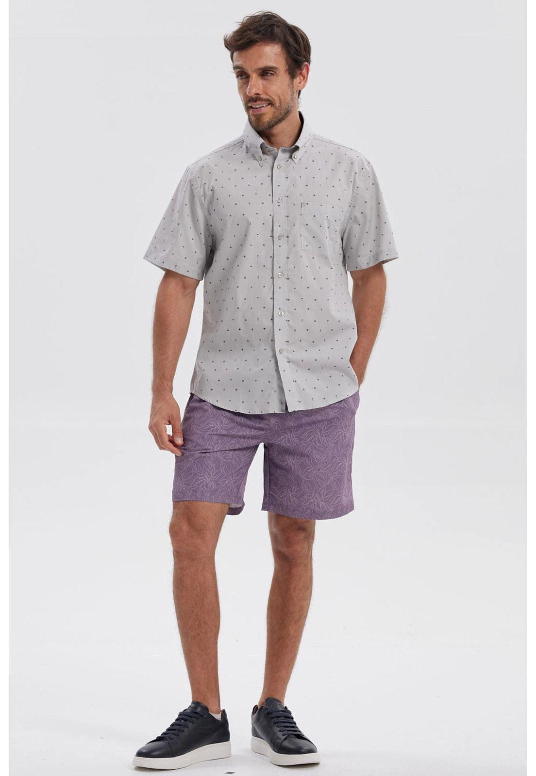 Camisa Hombre Mini Print Gris-2