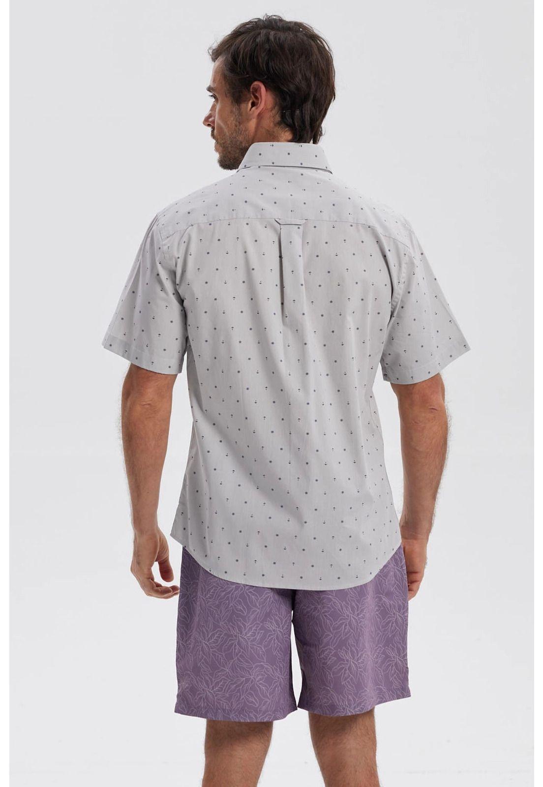 Camisa Hombre Mini Print Gris-3