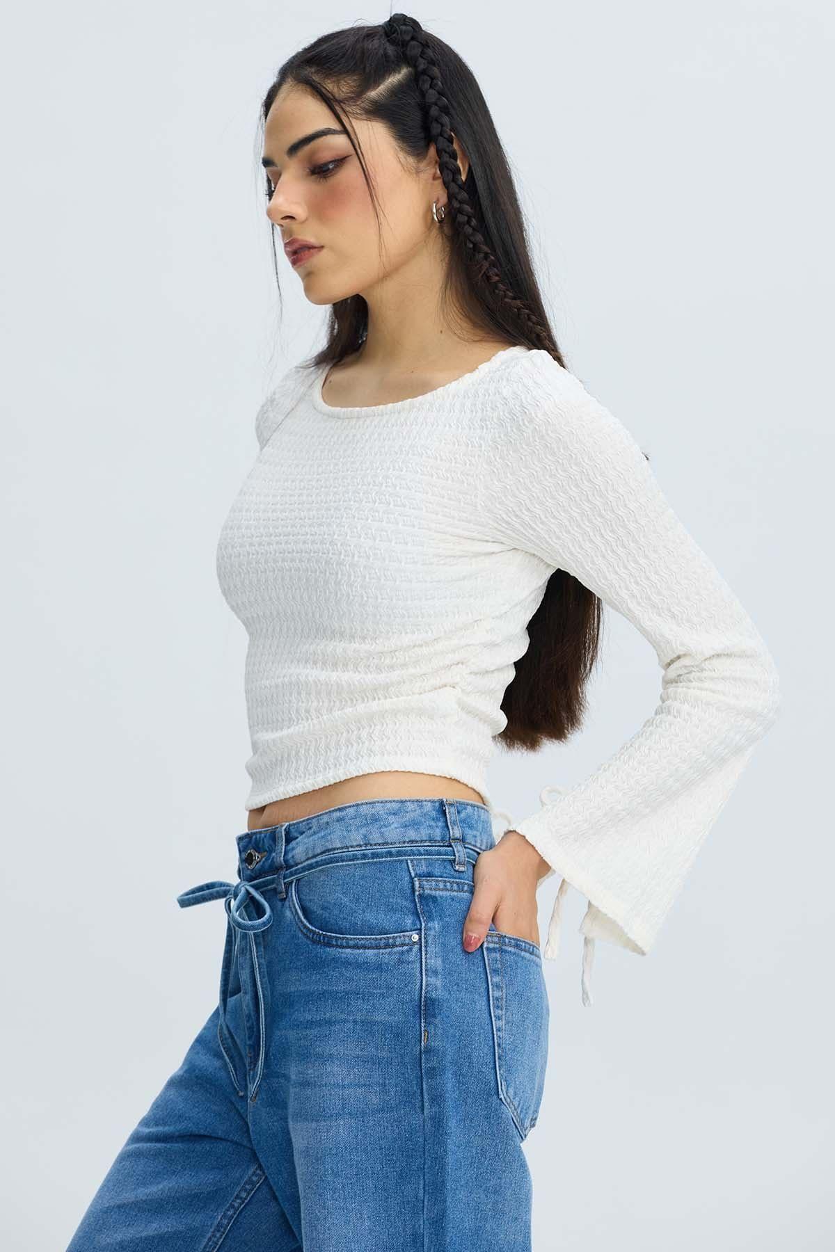 Polera Mujer Tiras Crudo-1