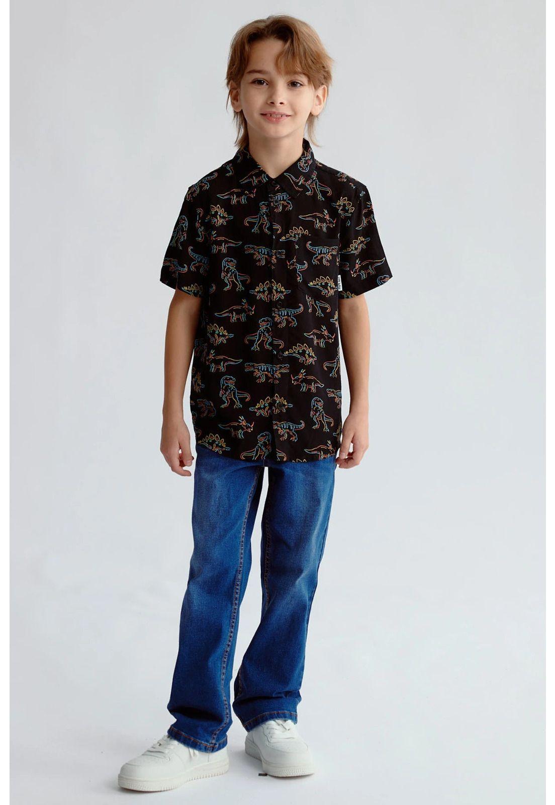 Camisa Niño Guayabera Negro-3