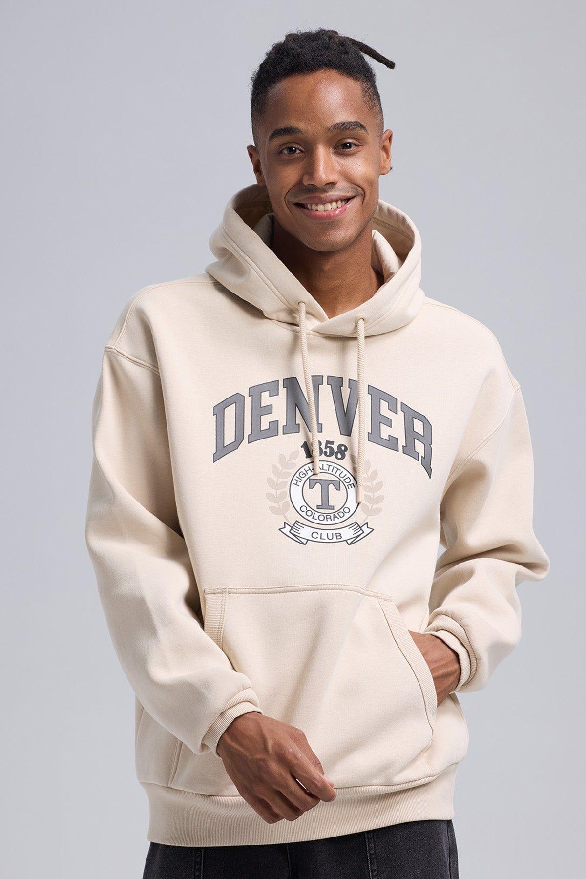 Polerón Hombre Print College Beige-0