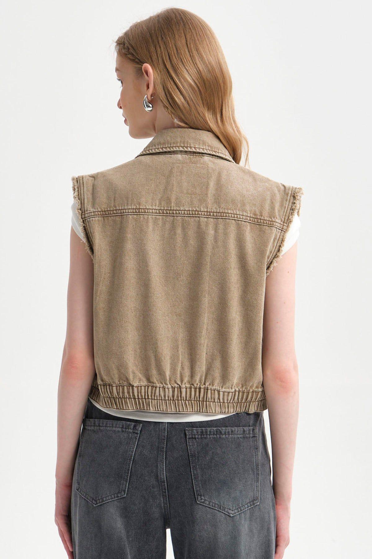 Chaqueta Mujer Cargo Caqui-2
