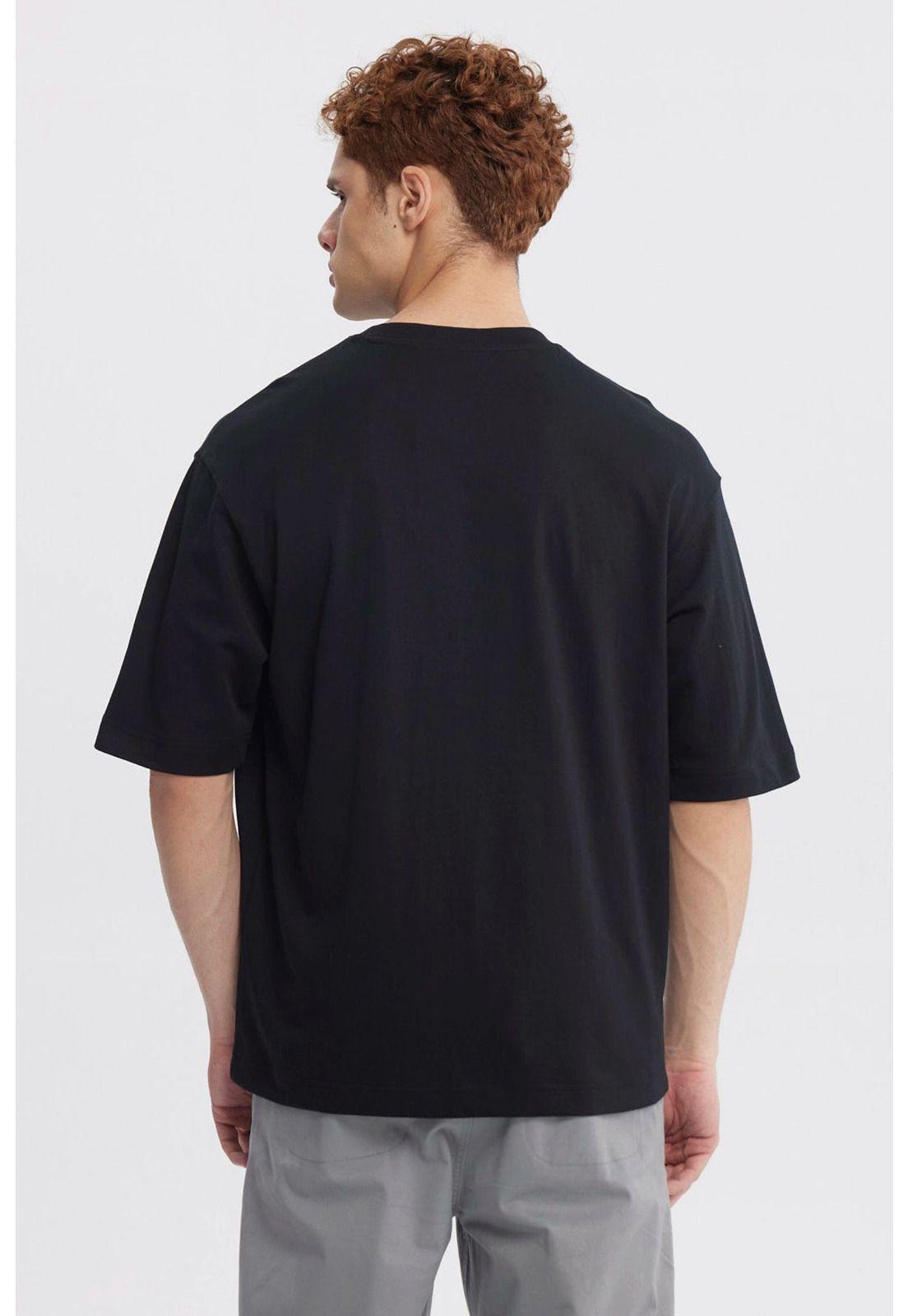 Polera Hombre Loose Fit Negro - ll-2