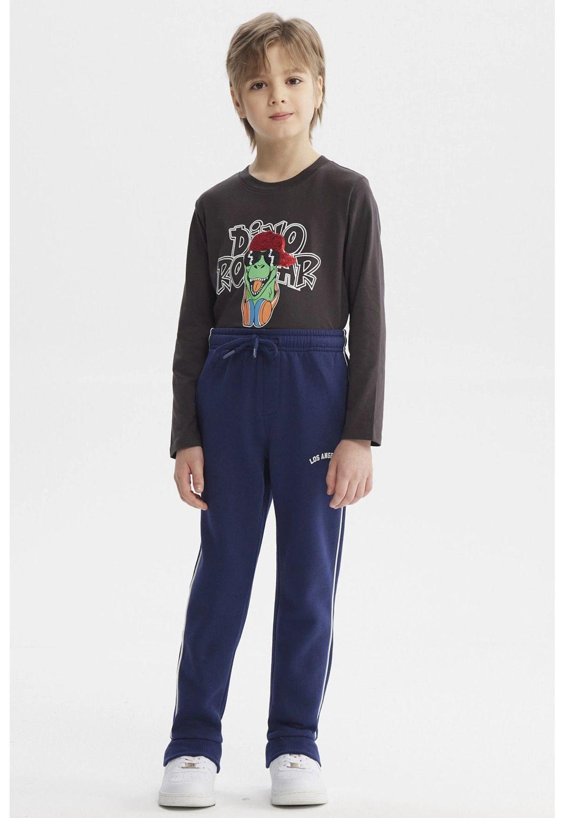 Pantalón Buzo Niño Pitillo Azul Oscuro-3