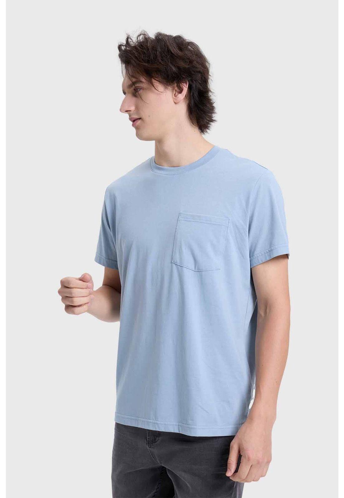 Polera Hombre Con Bolsillo Azul - lll-1