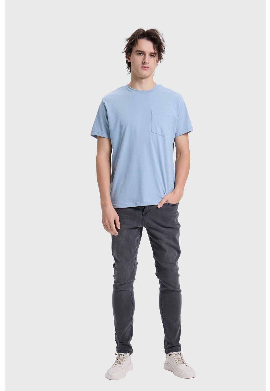 Polera Hombre Con Bolsillo Azul - lll-3