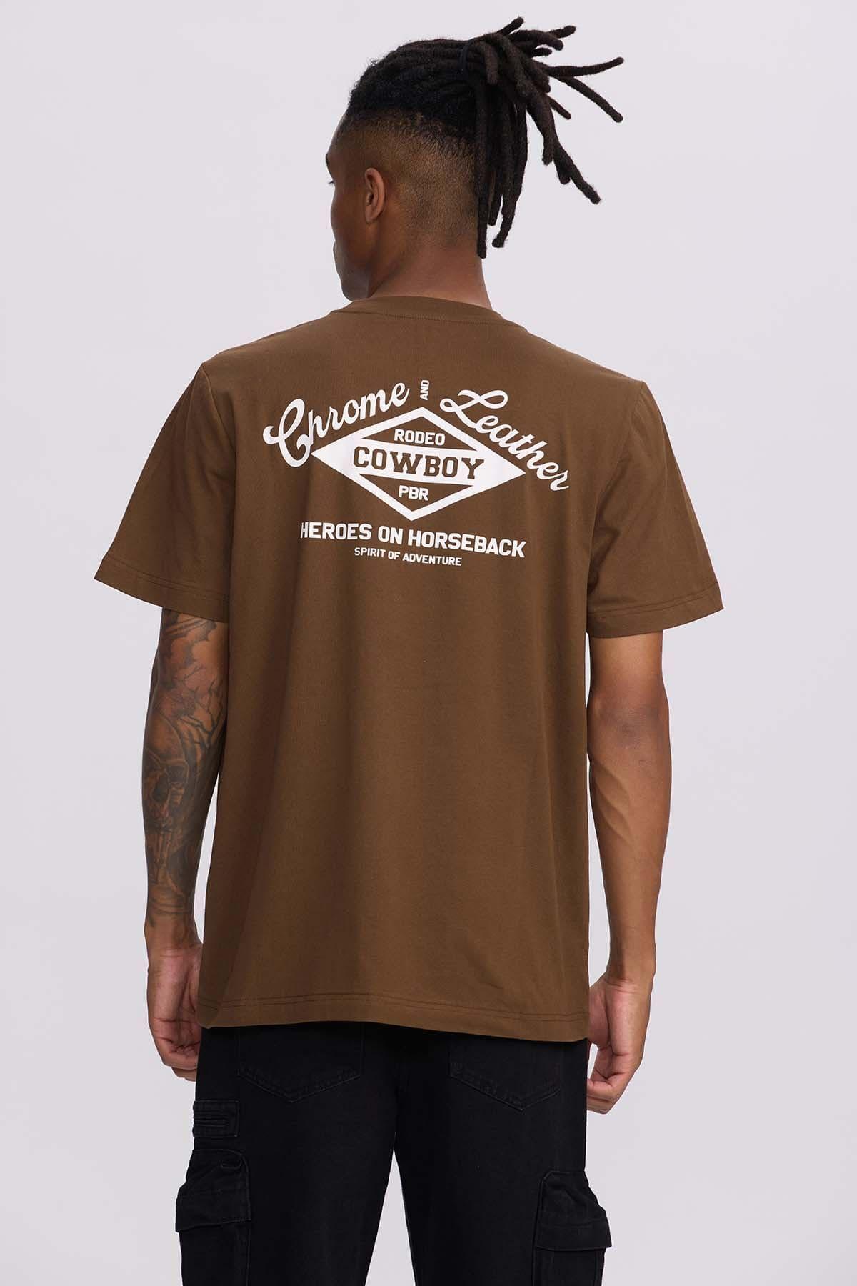 Polera Hombre Doble Print Chocolate-2