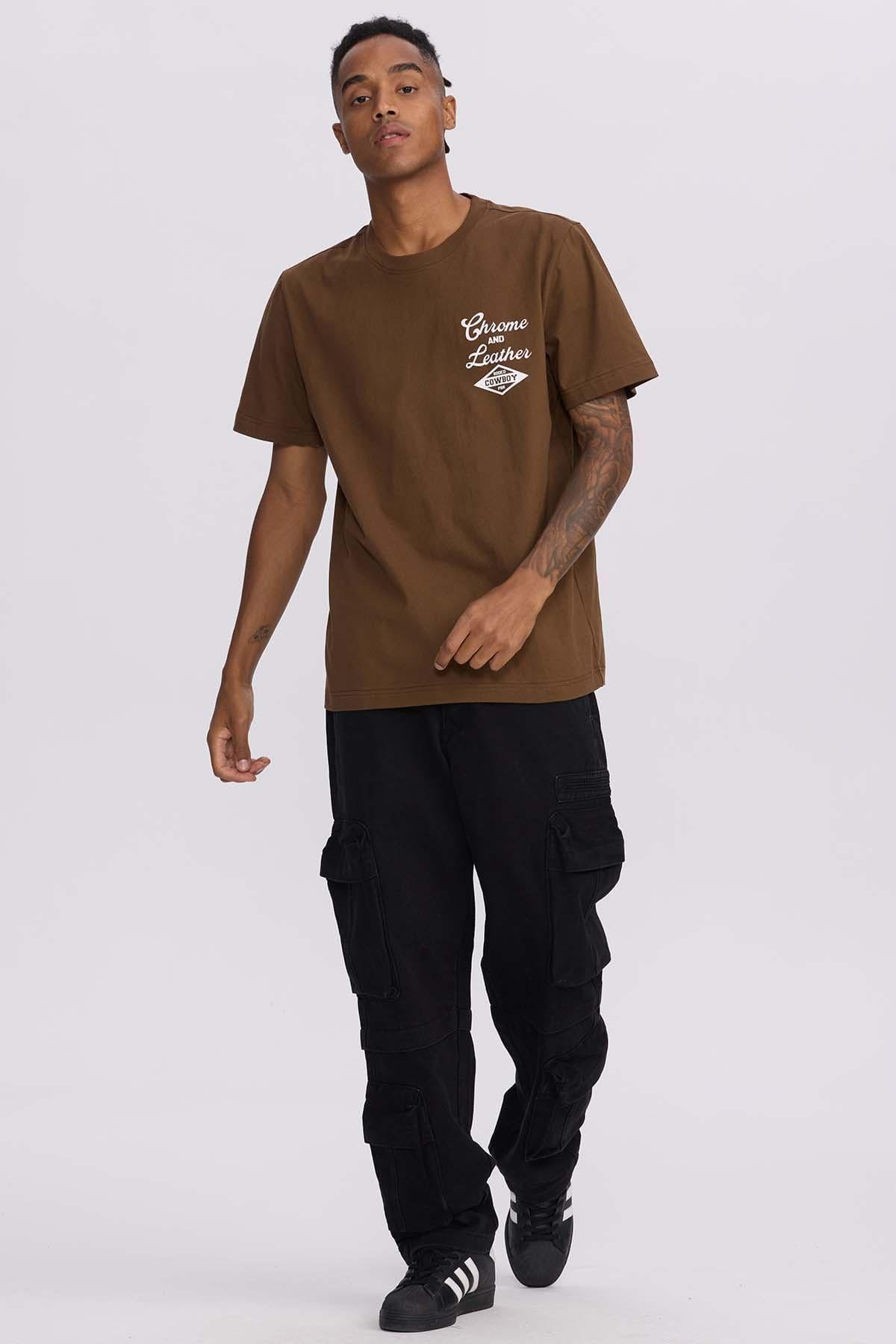 Polera Hombre Doble Print Chocolate-3