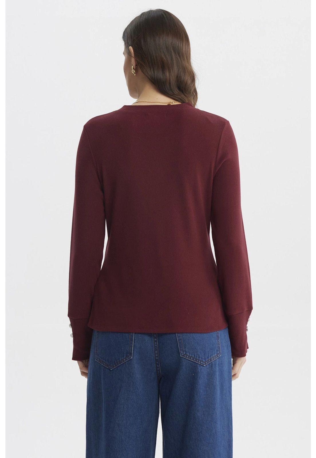 Sweater Mujer Ajustado Burdeo - lll-2