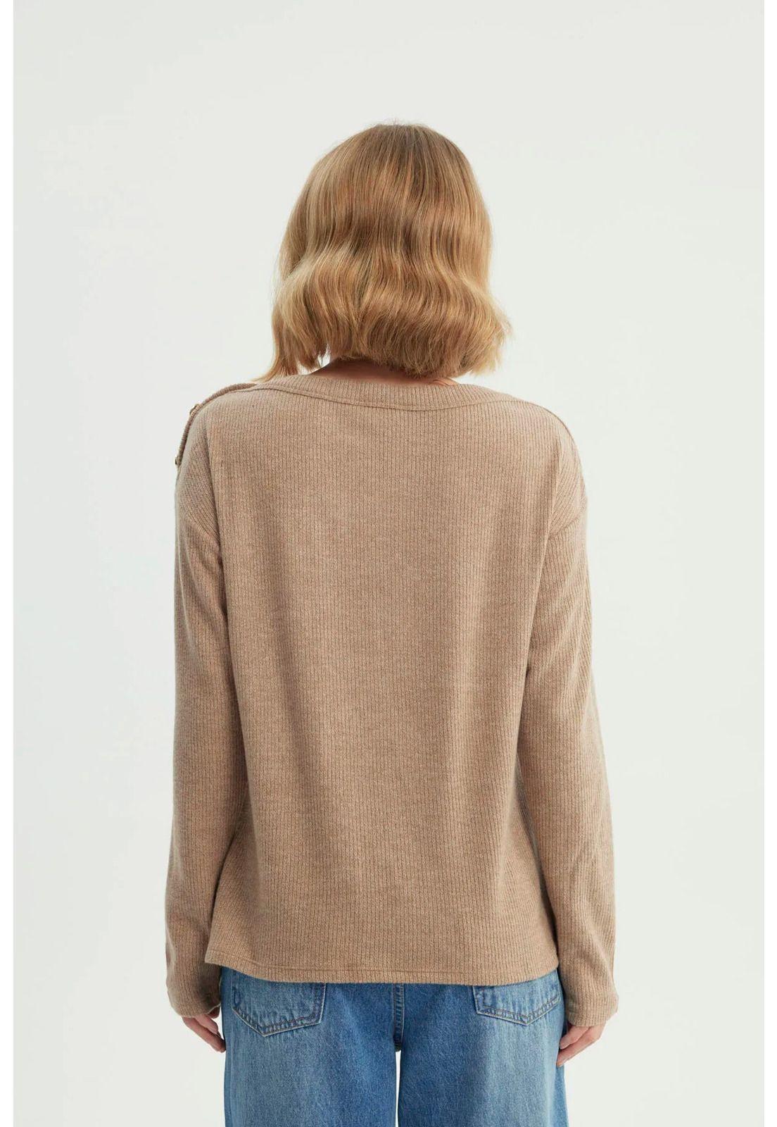 Sweater Mujer Clásico Beige - ll-2