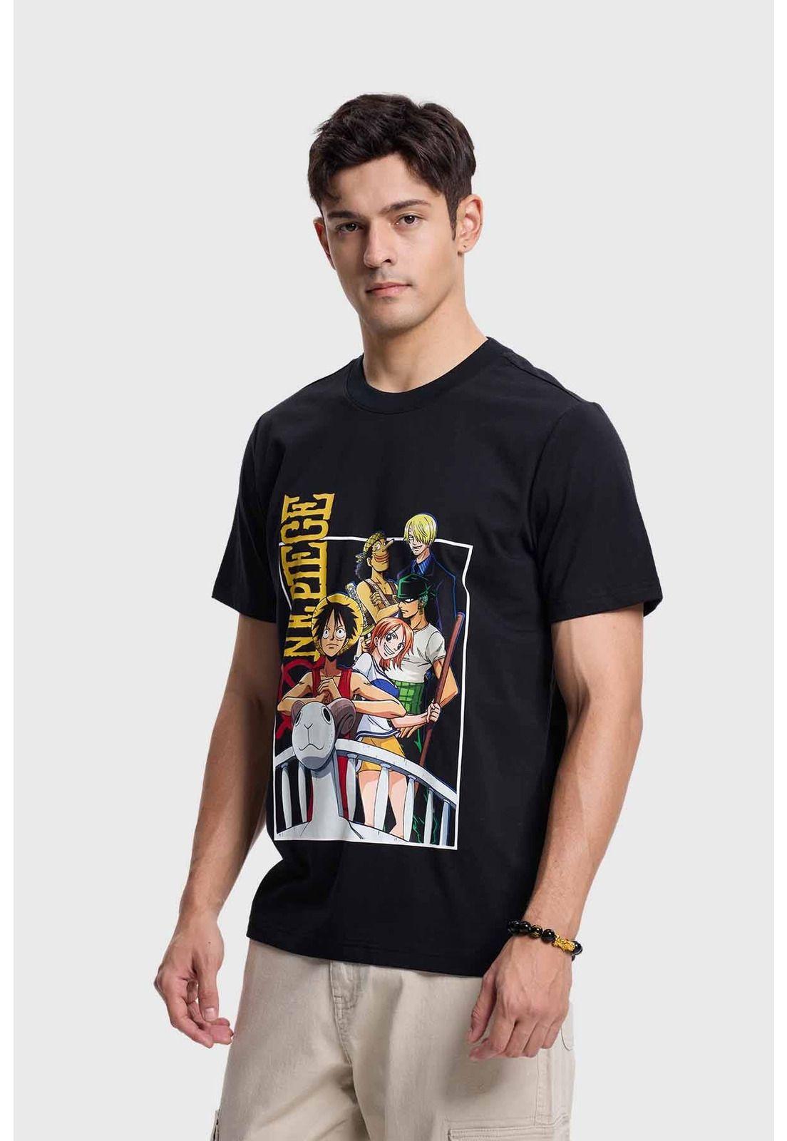 Polera Hombre One Piece Negro-1
