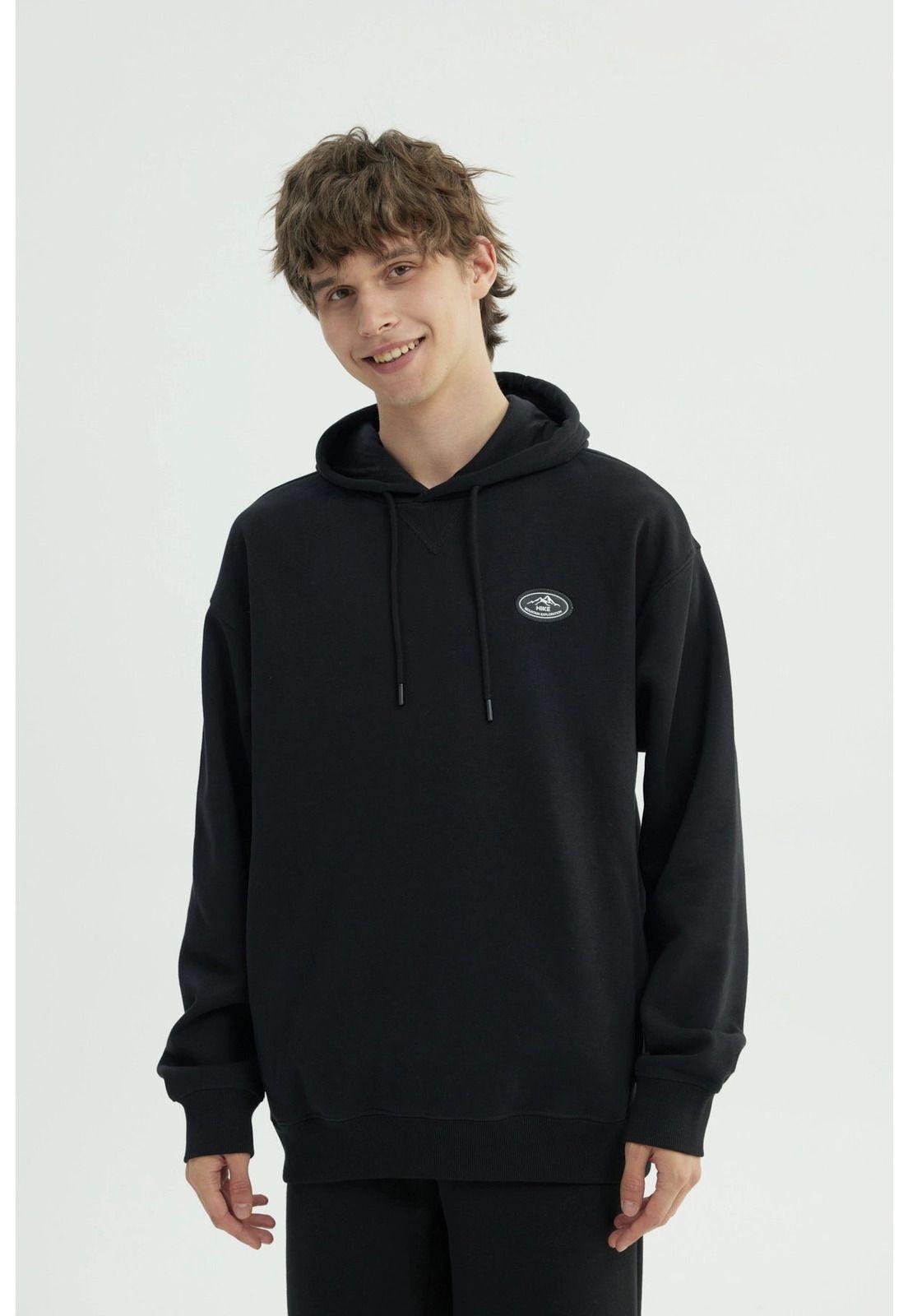 Polerón Hombre Oversize Negro - Vl-0