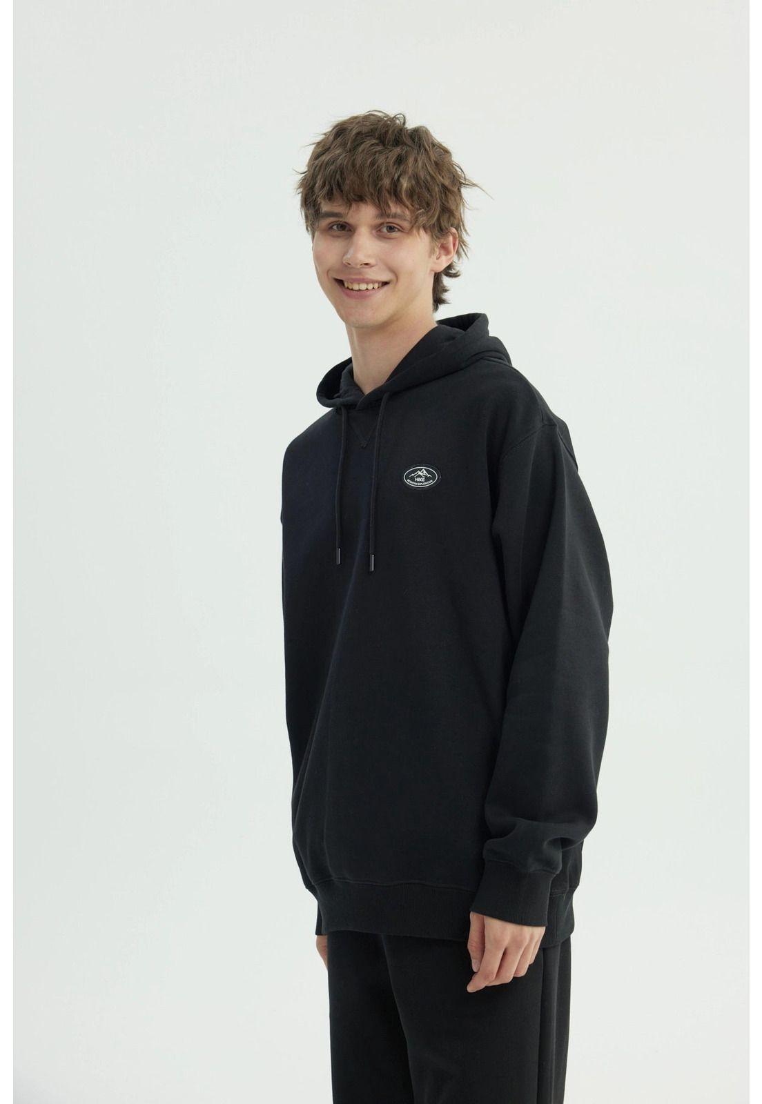 Polerón Hombre Oversize Negro - Vl-1