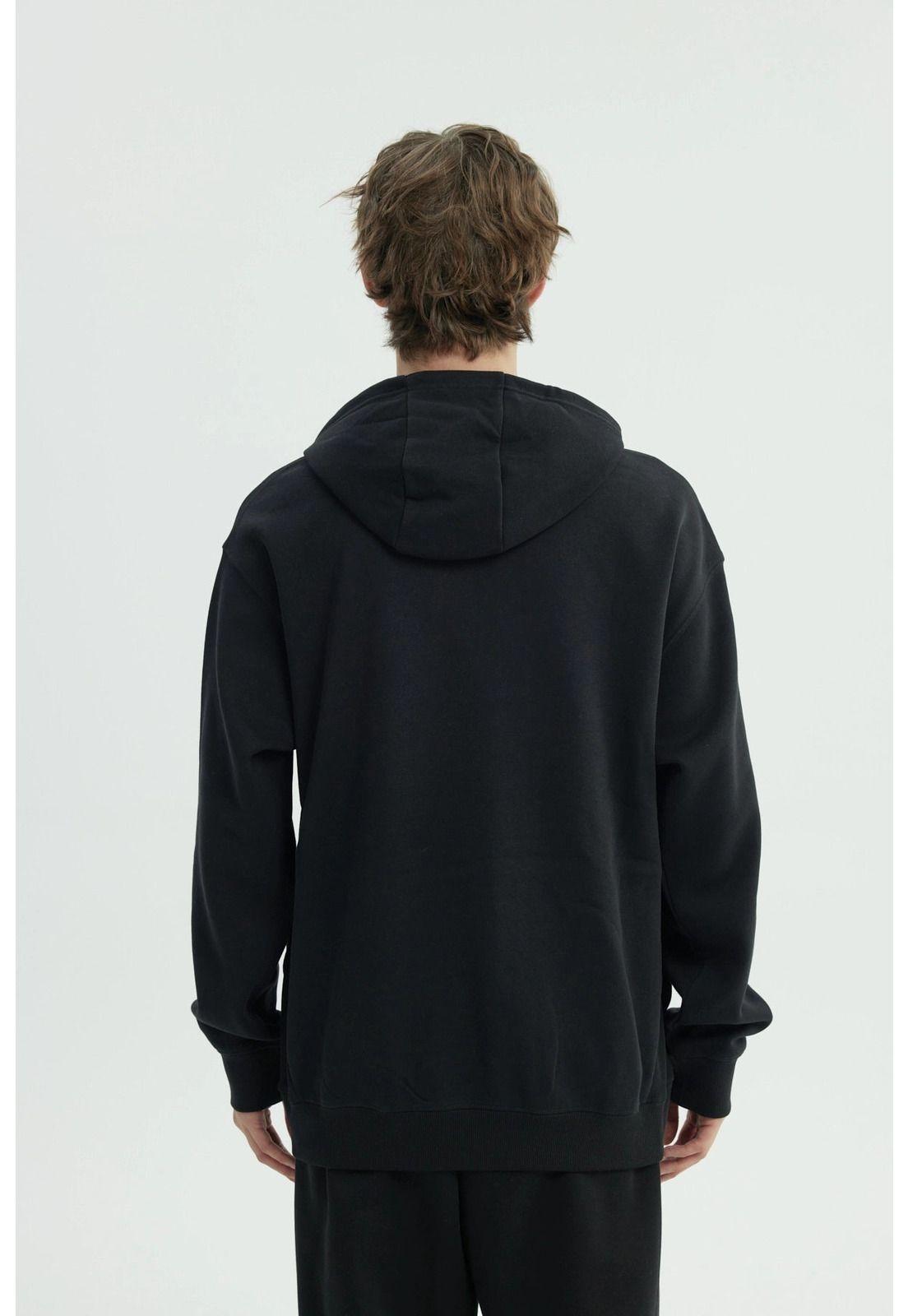 Polerón Hombre Oversize Negro - Vl-2