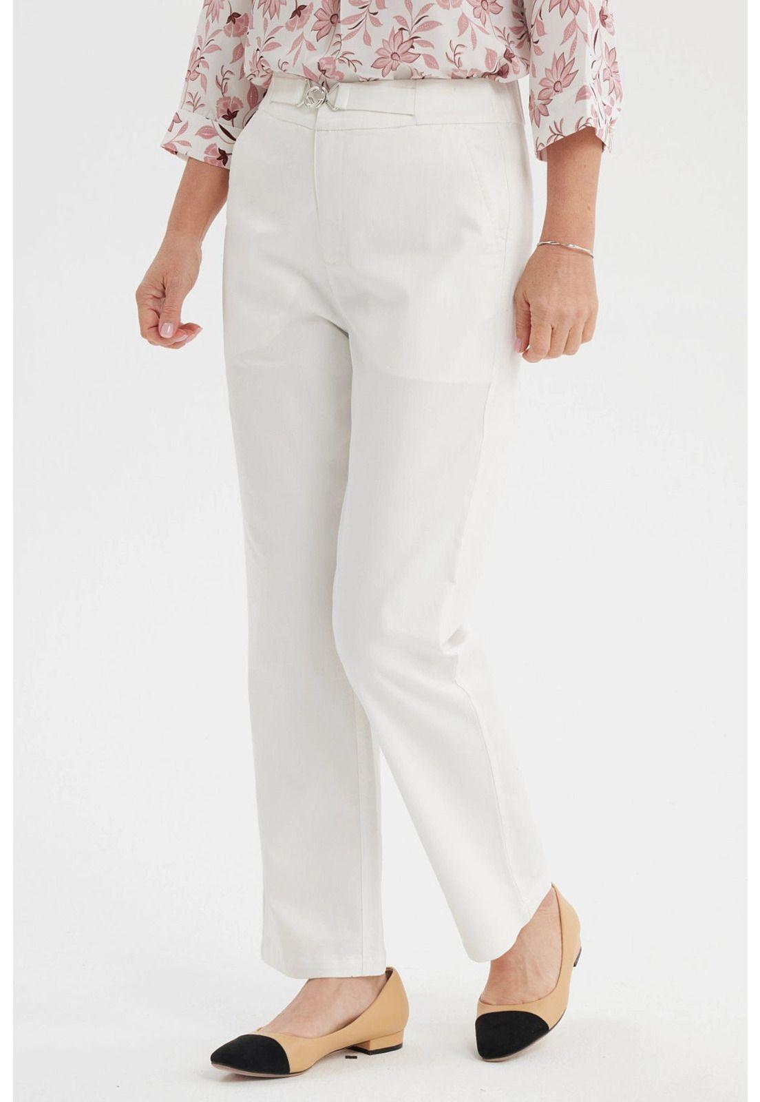 Pantalón Mujer Gabardina Crudo- ll-1