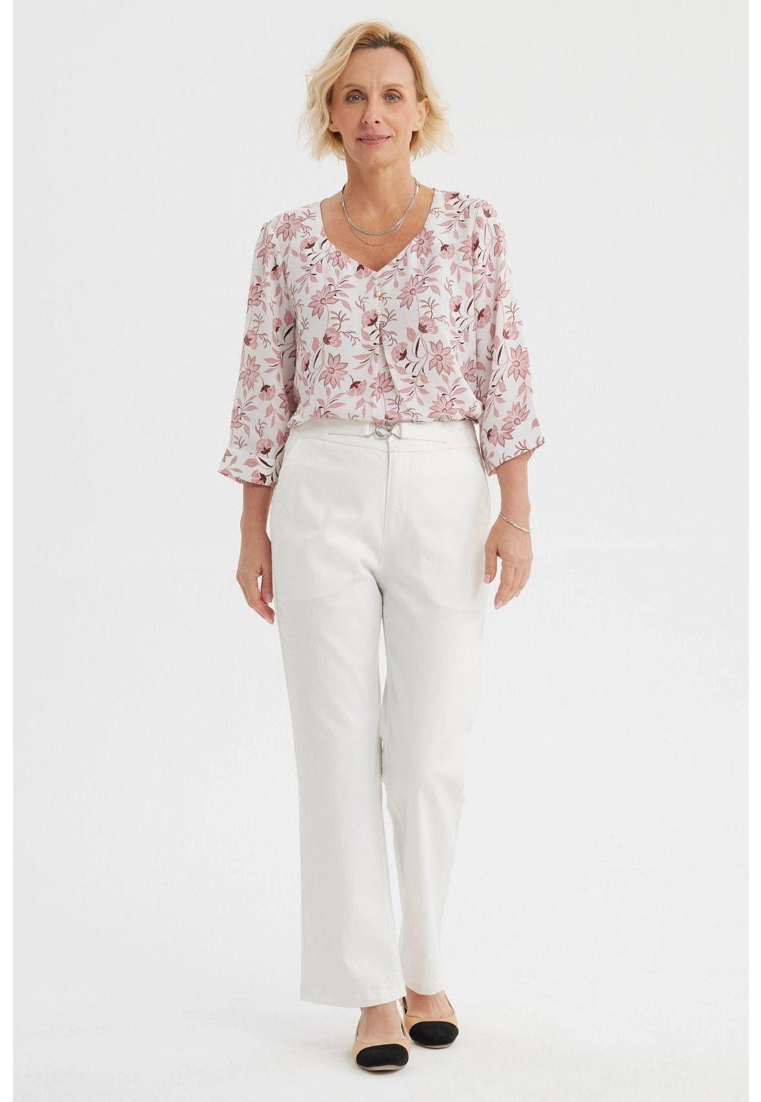 Pantalón Mujer Gabardina Crudo- ll-3