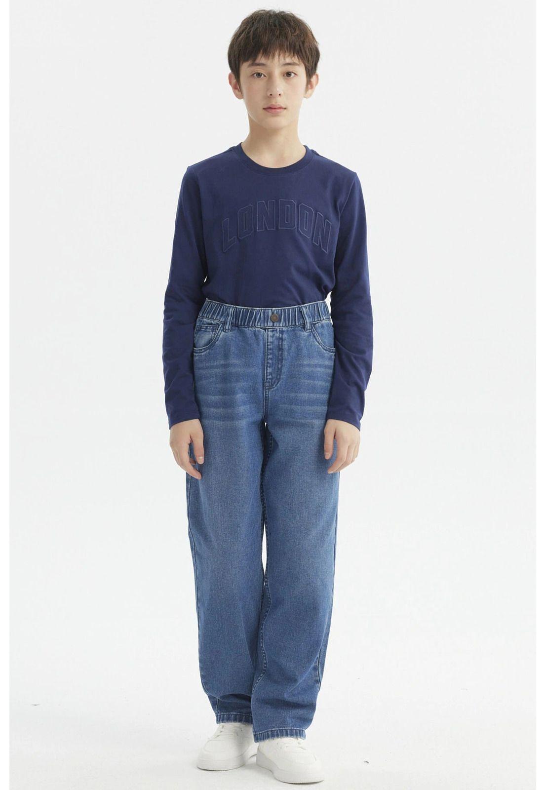 Jeans Niño Baggy Azul-3