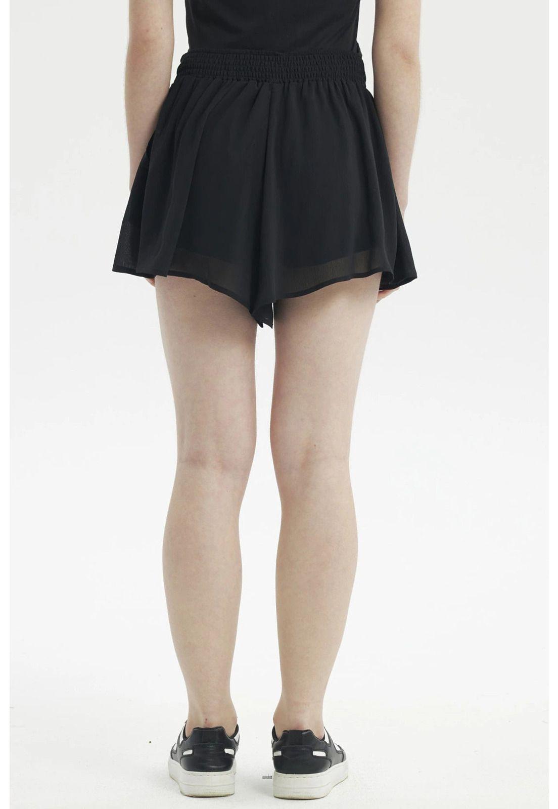 Short Mujer Cordón Delantero Negro-2