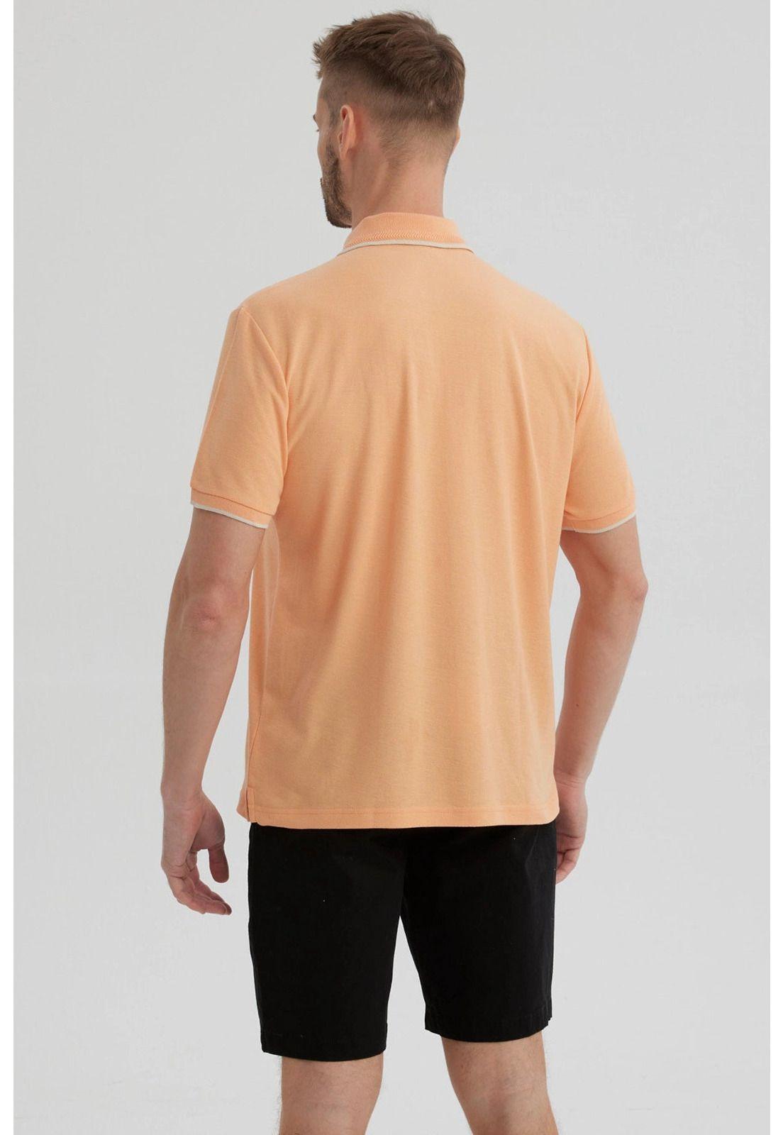 Polera Hombre Piqué Básica Lisa Damasco-2