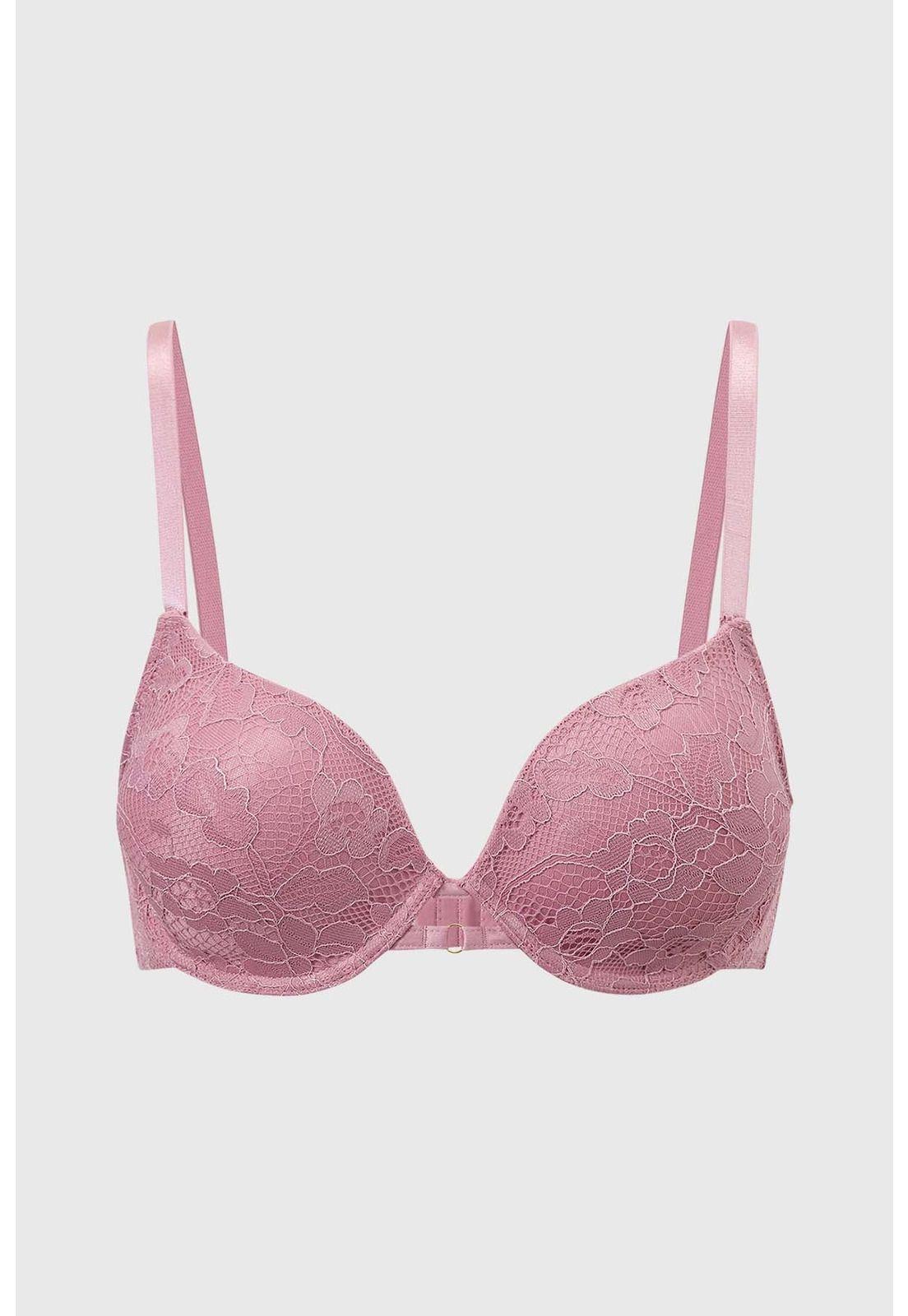 Sostén Mujer Encaje Rosa Viejo-0
