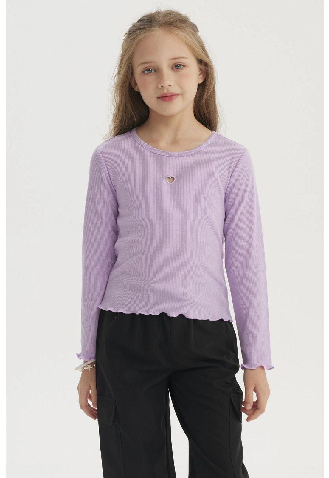 Polera Niña Slim Morado-0