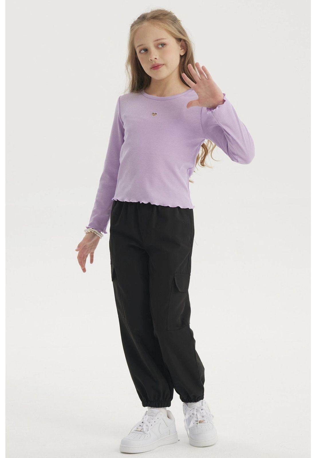 Polera Niña Slim Morado-3