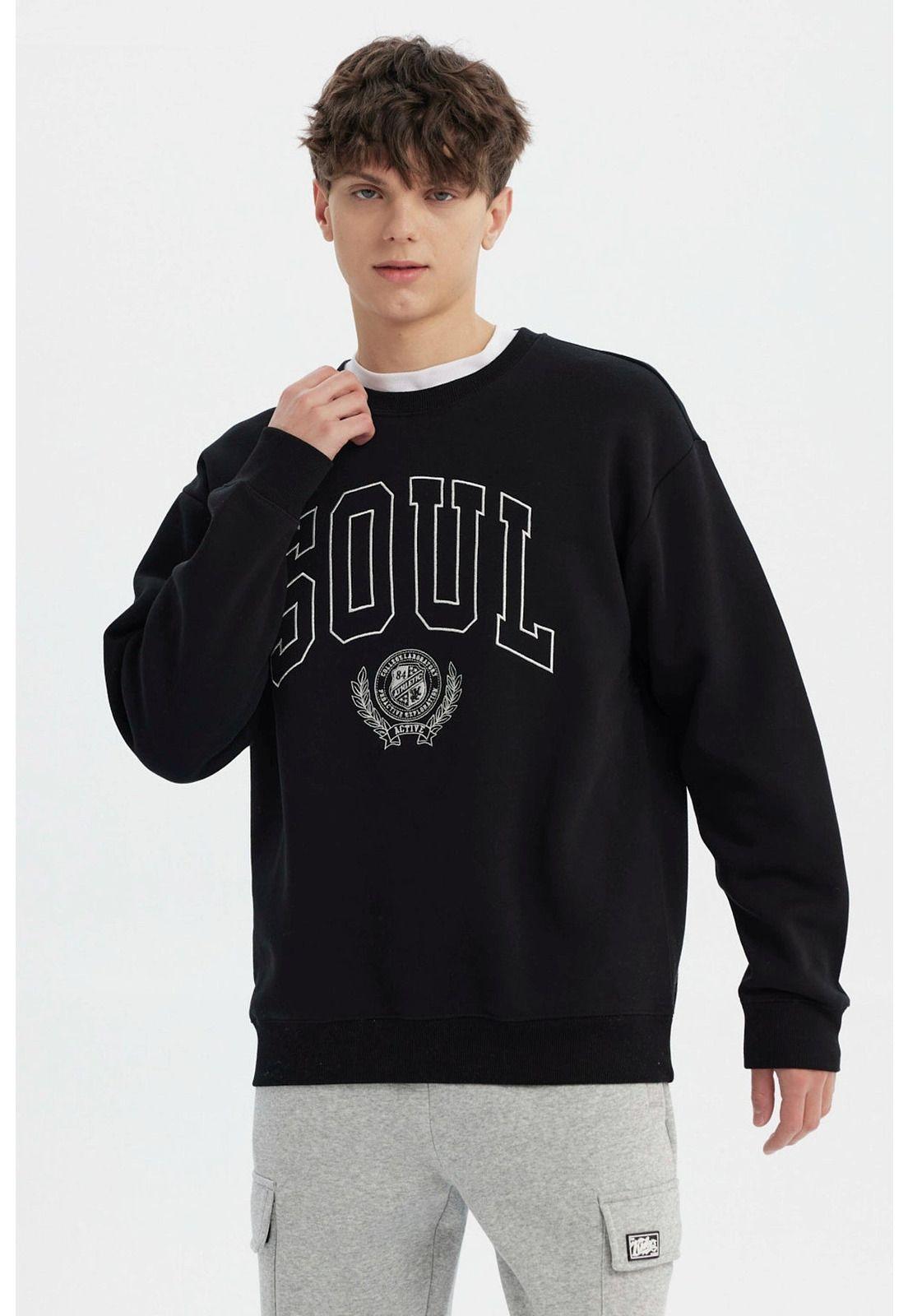 Polerón Hombre Slim Negro - lX-0