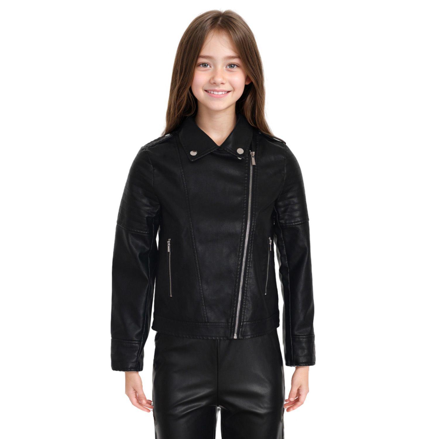 Chaqueta Niña Pu Bike Negro-0