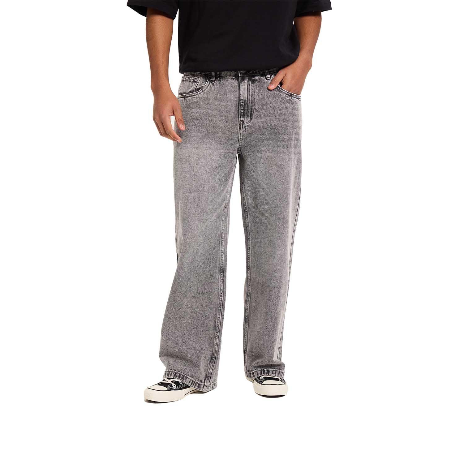 Jeans Hombre Baggy Con Cordón Gris Claro Fashion's Park-0