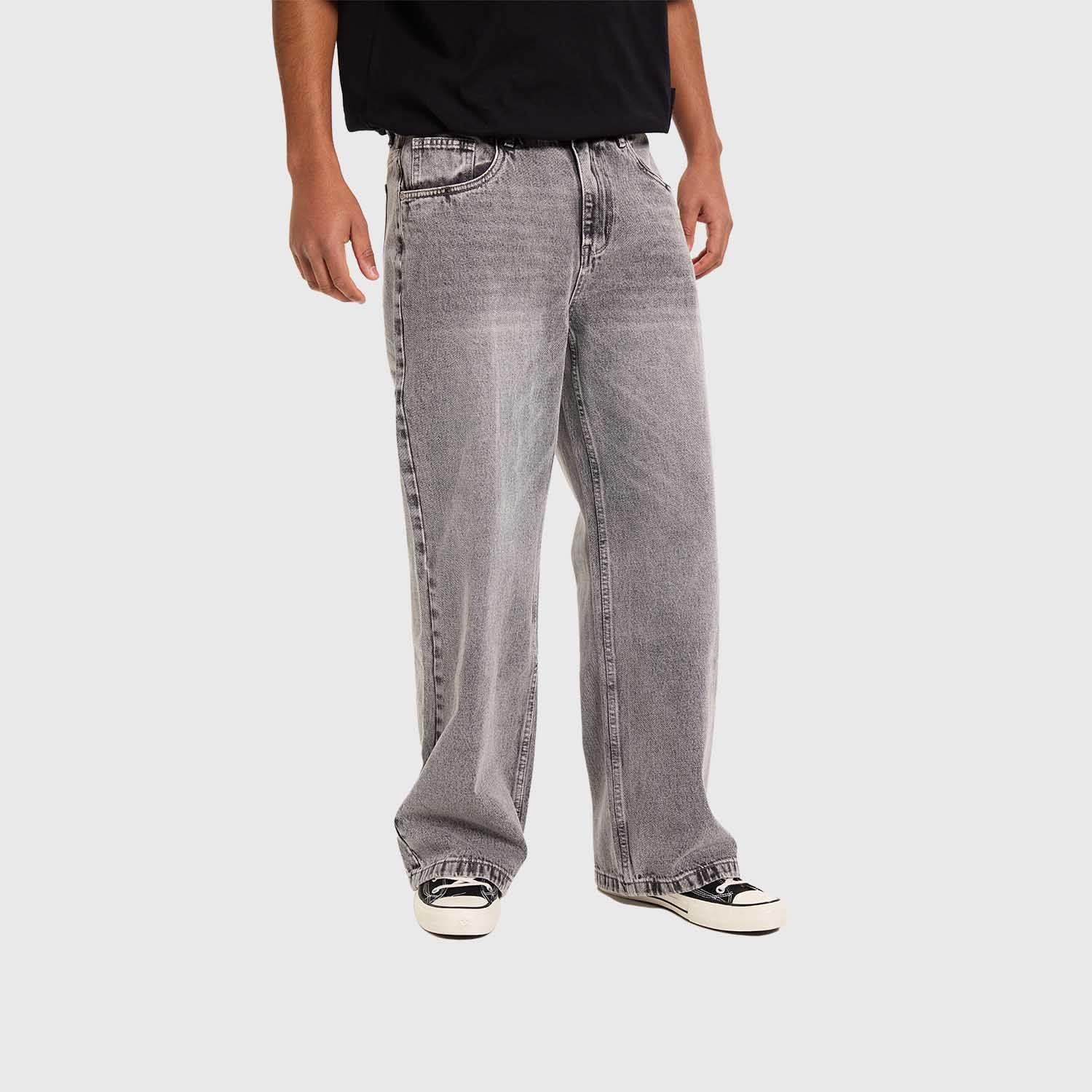Jeans Hombre Baggy Con Cordón Gris Claro Fashion's Park-1