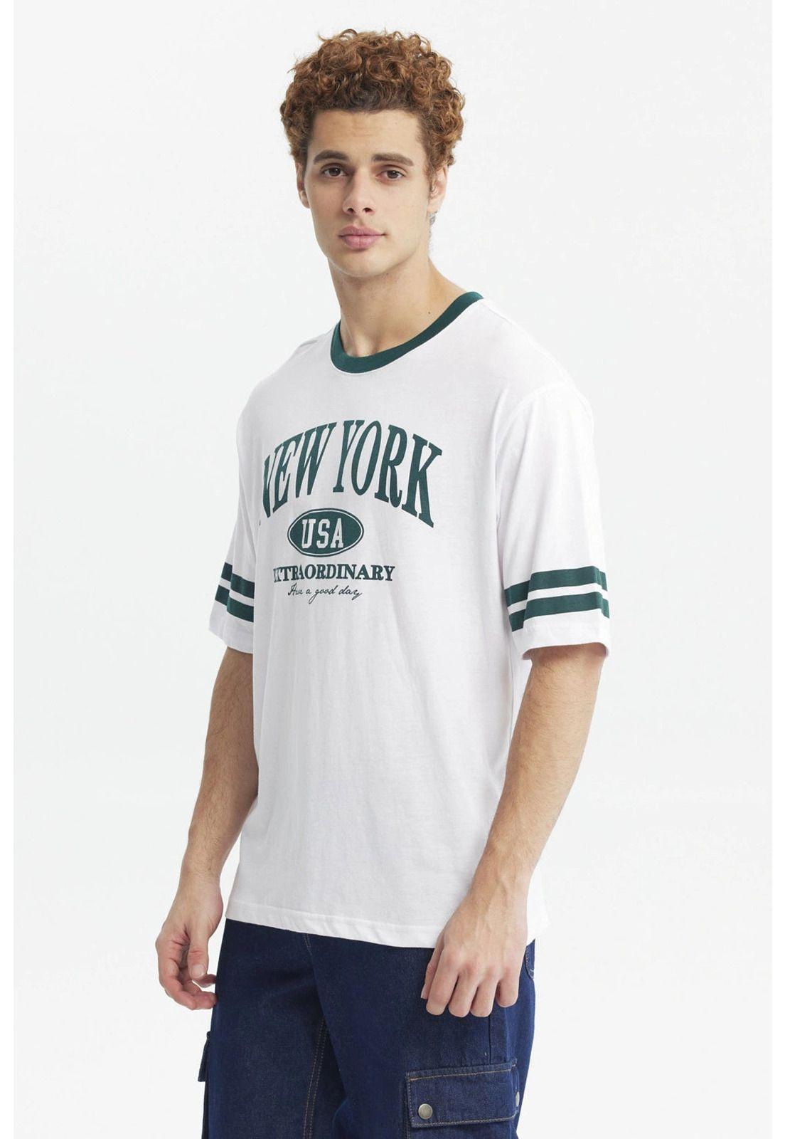 Polera Hombre Urban City Usa Blanco-1