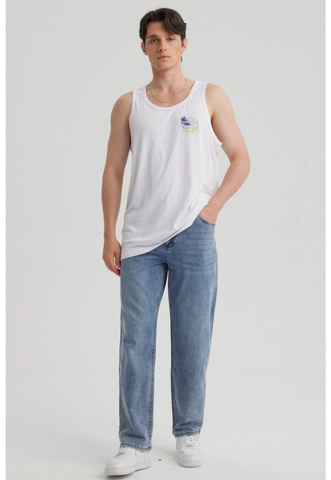 Polera Hombre Estampado Blanco-7