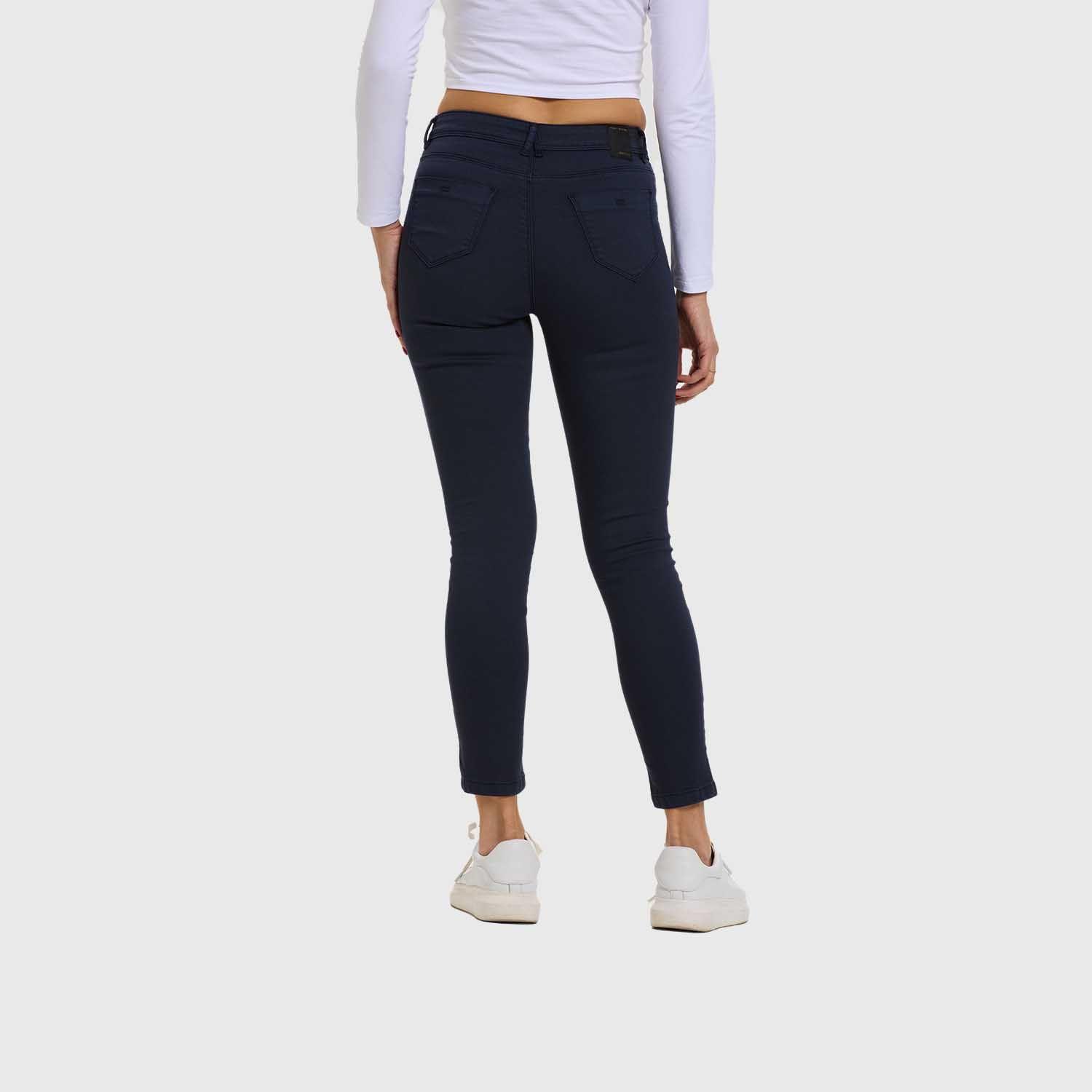 Jeans Mujer Super Skinny Color Azul Marino Fashion's Park-2