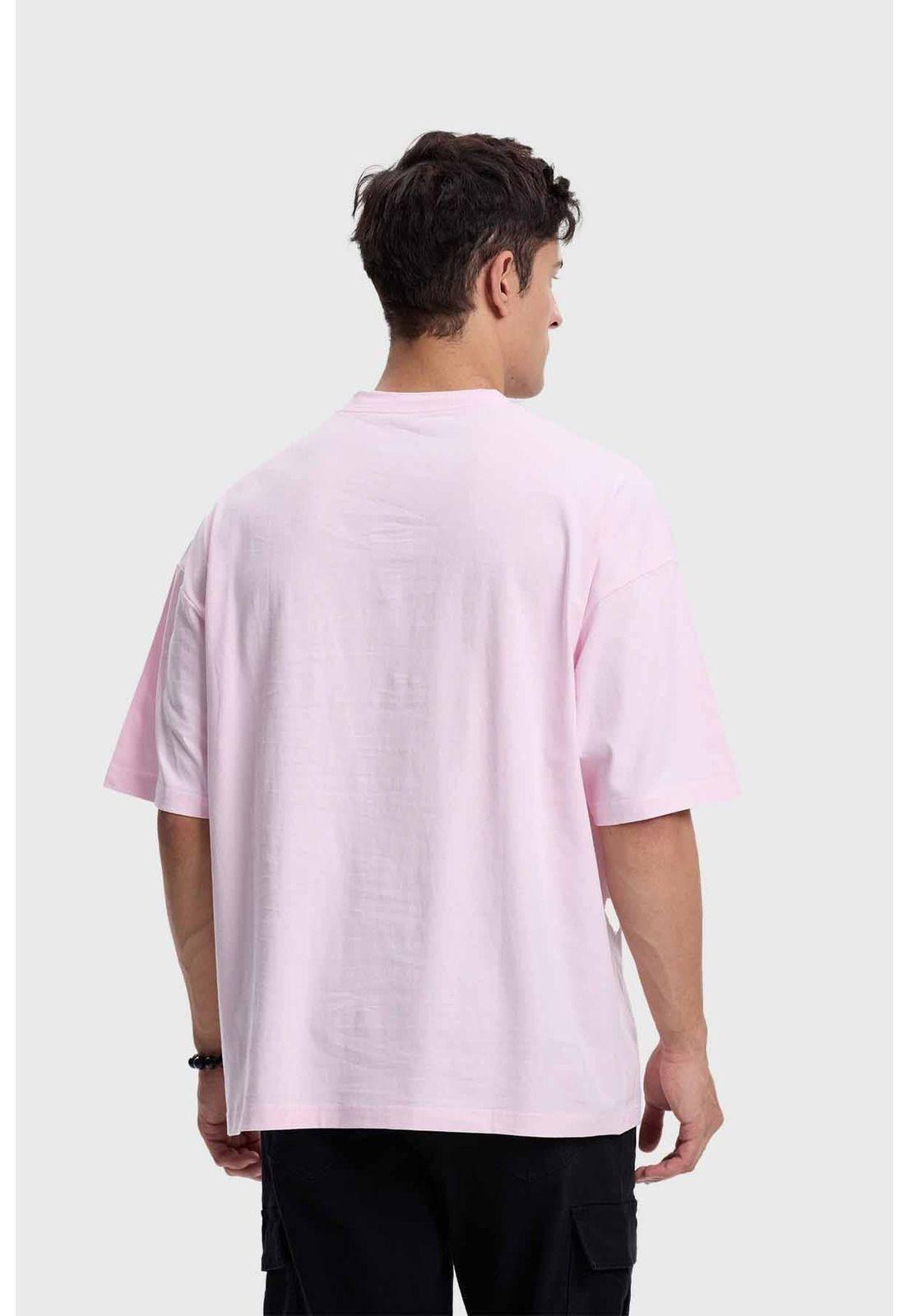 Polera Hombre Oversize Rosado-2