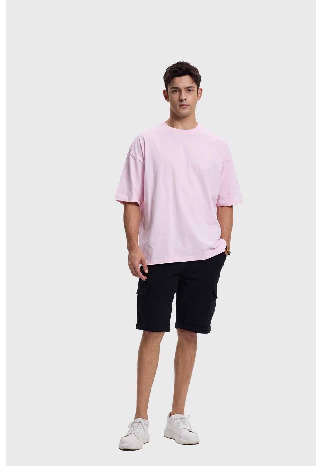 Polera Hombre Oversize Rosado-3