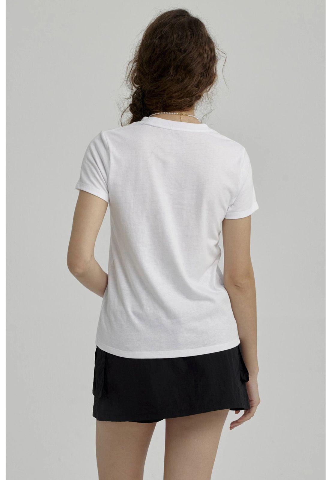 Polera Niña Básica Estampada Blanco - V-2