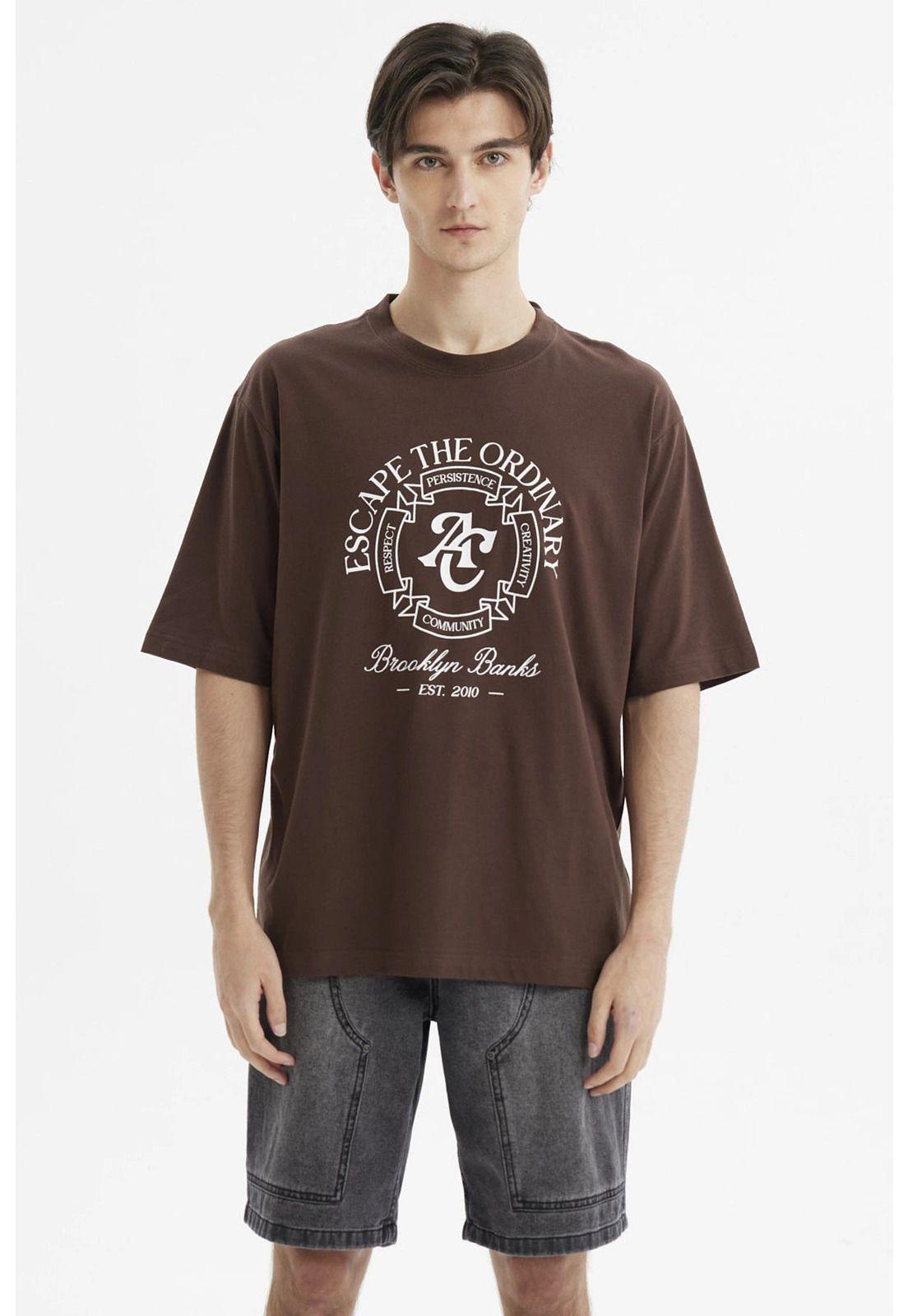 Polera Hombre Oversize Brooklyn Chocolate-0
