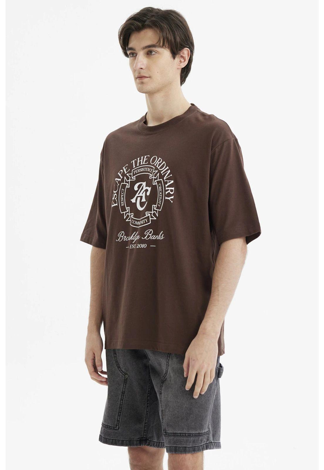 Polera Hombre Oversize Brooklyn Chocolate-1
