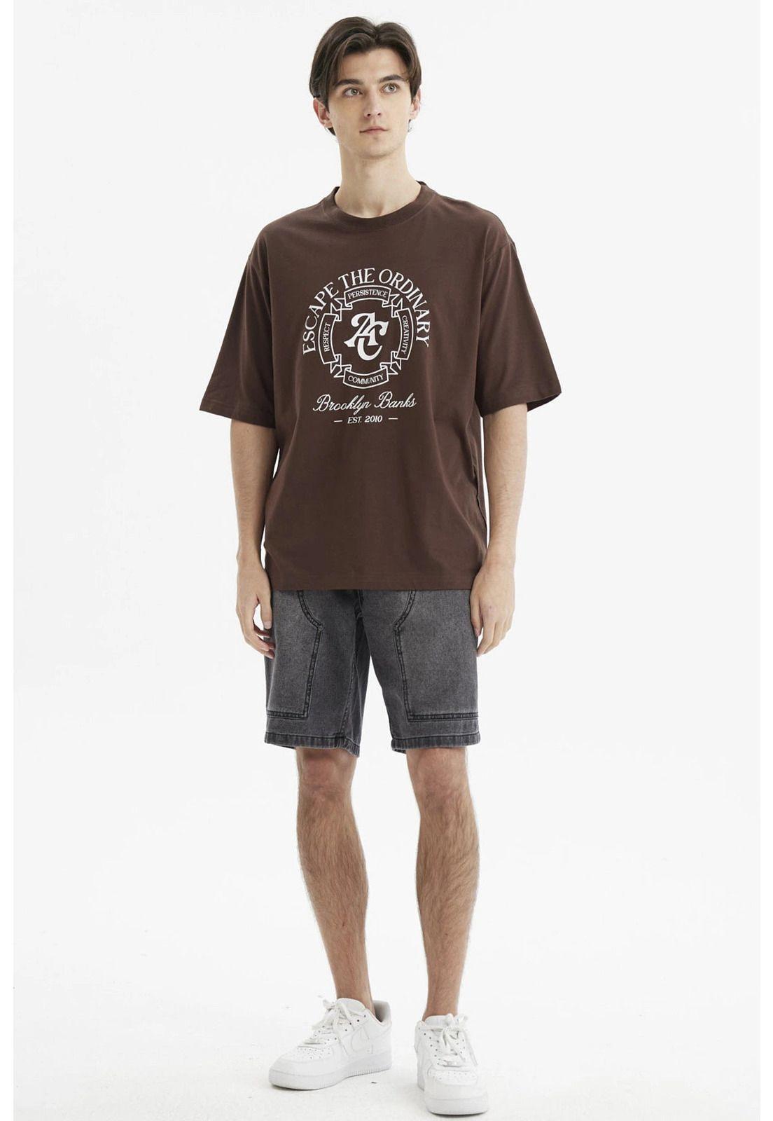Polera Hombre Oversize Brooklyn Chocolate-3