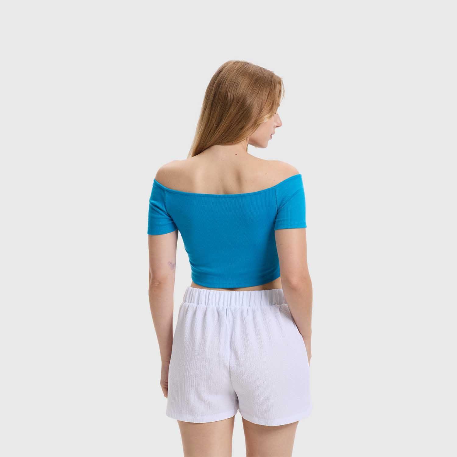 Polera Mujer Bardot Azul Claro Fashion's Park-2