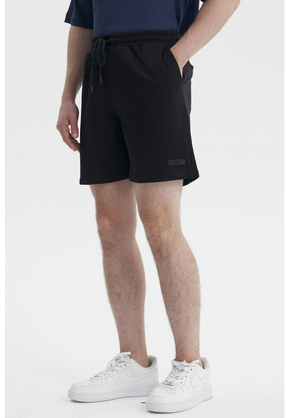 Bermuda Hombre Franela Rider Negro-1