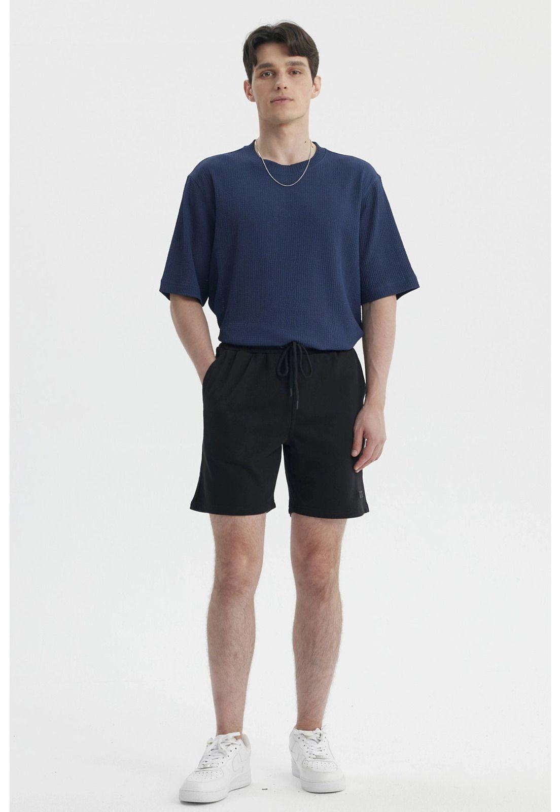 Bermuda Hombre Franela Rider Negro-3