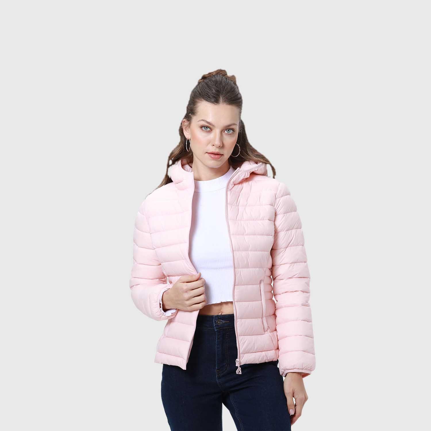 Parka Mujer Corta Plummy Palo Rosa-1